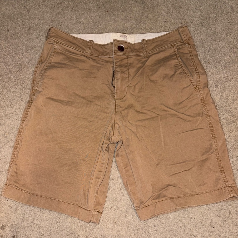 Hollister Men's Brown Flat Front Shorts